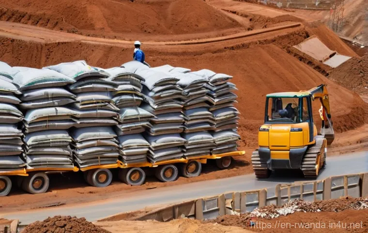 르완다 주요 수입품 - **Prompt:** A vibrant, bustling street scene in Kigali, Rwanda, at midday. The focus is on the energ...