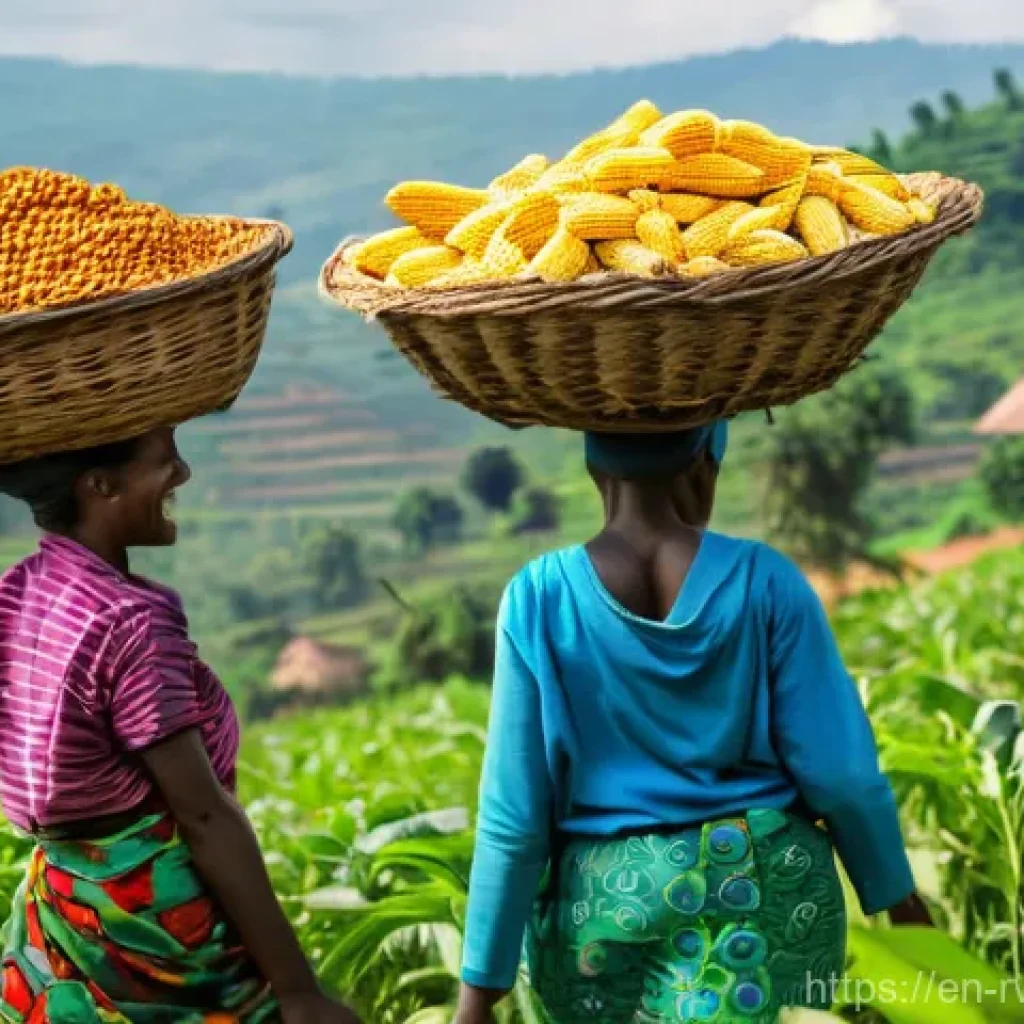 르완다 지역 주민 인터뷰 - **A Vibrant Rwandan Community Harvest**
"A bustling, joyful scene in a rural Rwandan village dur...