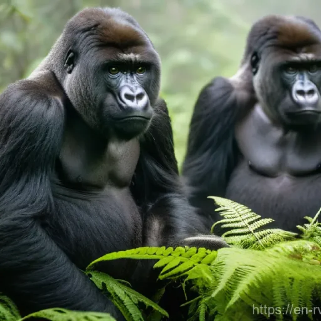 르완다의 국립 공원 개요 - **Prompt 1: Majestic Mountain Gorilla Family in Misty Rainforest**
"A stunning, realistic photog...