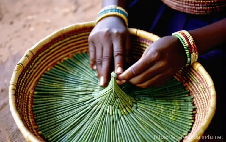 르완다 전통 직물 제작의 여성 참여율 - **Prompt:** A serene and brightly lit Rwandan weaving cooperative, filled with natural sunlight filt... 르완다 전통 직물 제작의 여성 참여율 - **Prompt:** A serene and brightly lit Rwandan weaving cooperative, filled with natural sunlight filt...