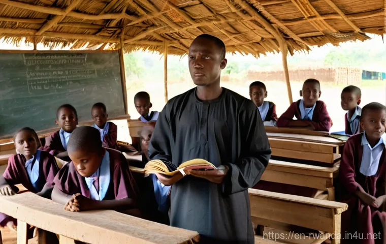 르완다와 주변국 갈등 - **Prompt:** A poignant scene depicting displaced families in a refugee camp in Eastern Democratic Re...