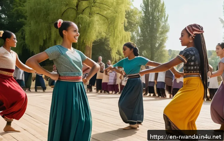 르완다 민속 춤 대회 준비 과정 관련 이미지 1